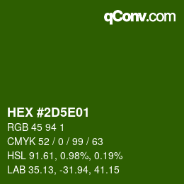 カラーコード: HEX #2D5E01 | qconv.com