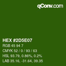 Farbcode: HEX #2D5E07 | qconv.com