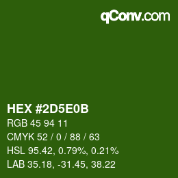 Color code: HEX #2D5E0B | qconv.com