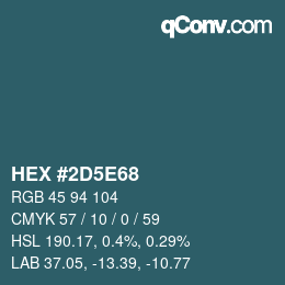 Color code: HEX #2D5E68 | qconv.com