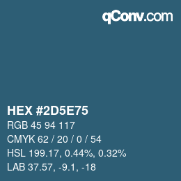 Color code: HEX #2D5E75 | qconv.com