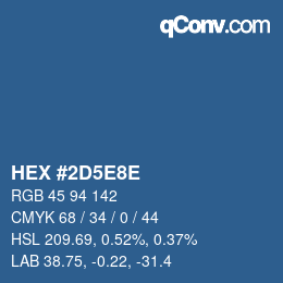 Color code: HEX #2D5E8E | qconv.com