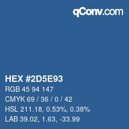 Color code: HEX #2D5E93 | qconv.com