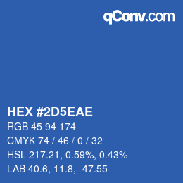 Color code: HEX #2D5EAE | qconv.com