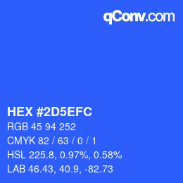 Color code: HEX #2D5EFC | qconv.com