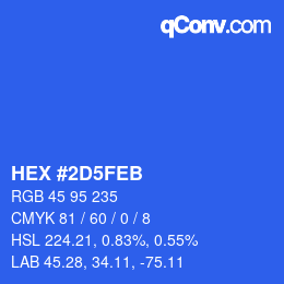 Color code: HEX #2D5FEB | qconv.com