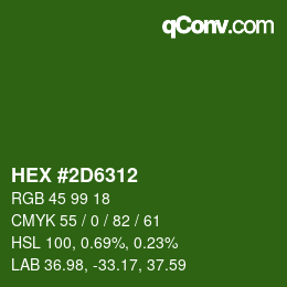 Color code: HEX #2D6312 | qconv.com