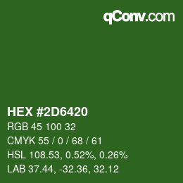 Color code: HEX #2D6420 | qconv.com