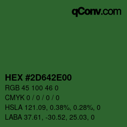 Color code: HEX #2D642E00 | qconv.com