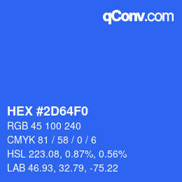 Color code: HEX #2D64F0 | qconv.com