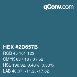 Color code: HEX #2D657B | qconv.com