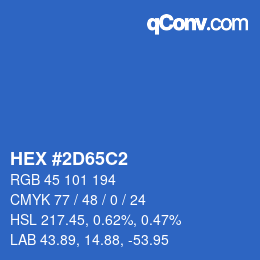 Color code: HEX #2D65C2 | qconv.com