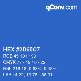 カラーコード: HEX #2D65C7 | qconv.com