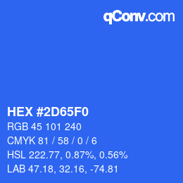 Color code: HEX #2D65F0 | qconv.com
