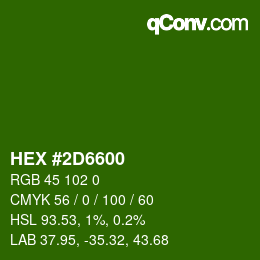 Color code: HEX #2D6600 | qconv.com