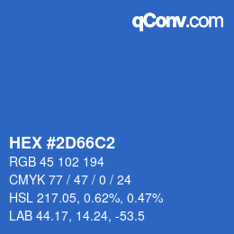 Color code: HEX #2D66C2 | qconv.com