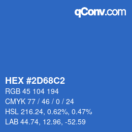 Color code: HEX #2D68C2 | qconv.com