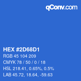 Color code: HEX #2D68D1 | qconv.com