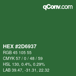Color code: HEX #2D6937 | qconv.com