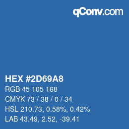カラーコード: HEX #2D69A8 | qconv.com
