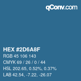 Color code: HEX #2D6A8F | qconv.com