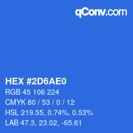 Color code: HEX #2D6AE0 | qconv.com