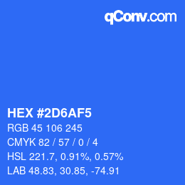 Color code: HEX #2D6AF5 | qconv.com