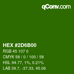 Color code: HEX #2D6B00 | qconv.com