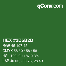 カラーコード: HEX #2D6B2D | qconv.com - big