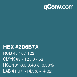 Color code: HEX #2D6B7A | qconv.com