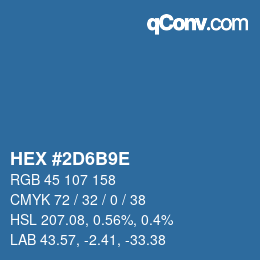 カラーコード: HEX #2D6B9E | qconv.com