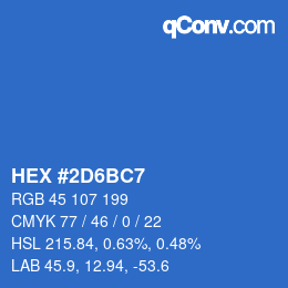 Color code: HEX #2D6BC7 | qconv.com