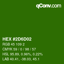 Color code: HEX #2D6D02 | qconv.com