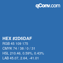 Código de color: HEX #2D6DAF | qconv.com