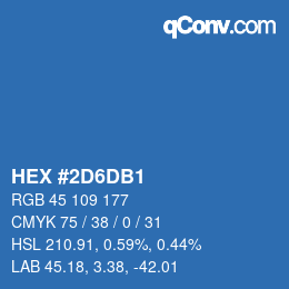 Color code: HEX #2D6DB1 | qconv.com
