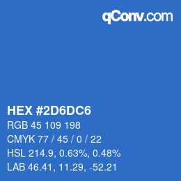 Color code: HEX #2D6DC6 | qconv.com