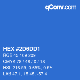 カラーコード: HEX #2D6DD1 | qconv.com