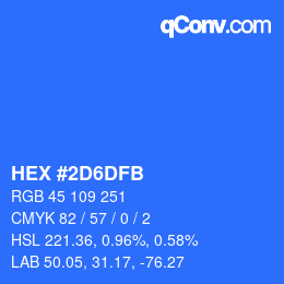 Color code: HEX #2D6DFB | qconv.com