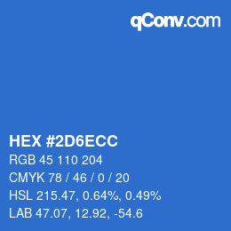Color code: HEX #2D6ECC | qconv.com