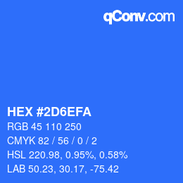 Color code: HEX #2D6EFA | qconv.com