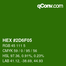 Color code: HEX #2D6F05 | qconv.com