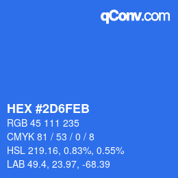 Color code: HEX #2D6FEB | qconv.com