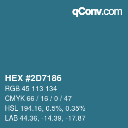 Color code: HEX #2D7186 | qconv.com