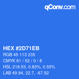 Color code: HEX #2D71EB | qconv.com