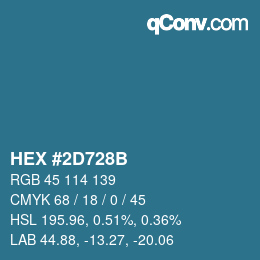 Color code: HEX #2D728B | qconv.com