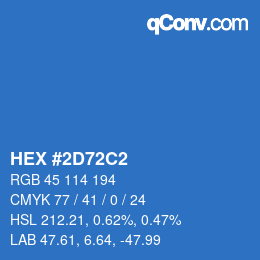 Color code: HEX #2D72C2 | qconv.com