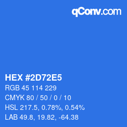 Color code: HEX #2D72E5 | qconv.com