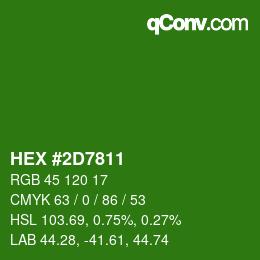 Color code: HEX #2D7811 | qconv.com