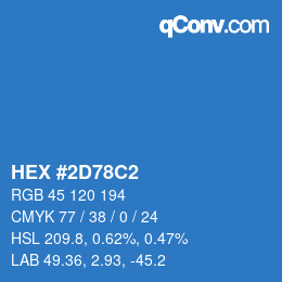 Color code: HEX #2D78C2 | qconv.com