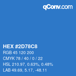 Color code: HEX #2D78C8 | qconv.com